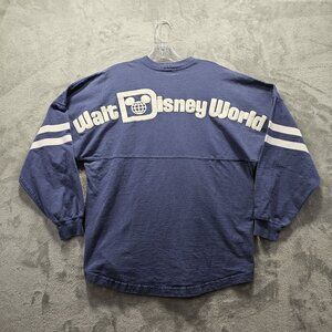 Disney World Spirit Jersey Shirt Womens Small Blue WDW Resort Mickey Long Sleeve